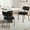 Black-2pcs, variant on TUAREX Upholstered Dining Chairs Set of 2, Boucle Fabric, Ergonomic Curved Backrest, Mid Century Modern Style Perfect for Kitchen and Dining Room, White