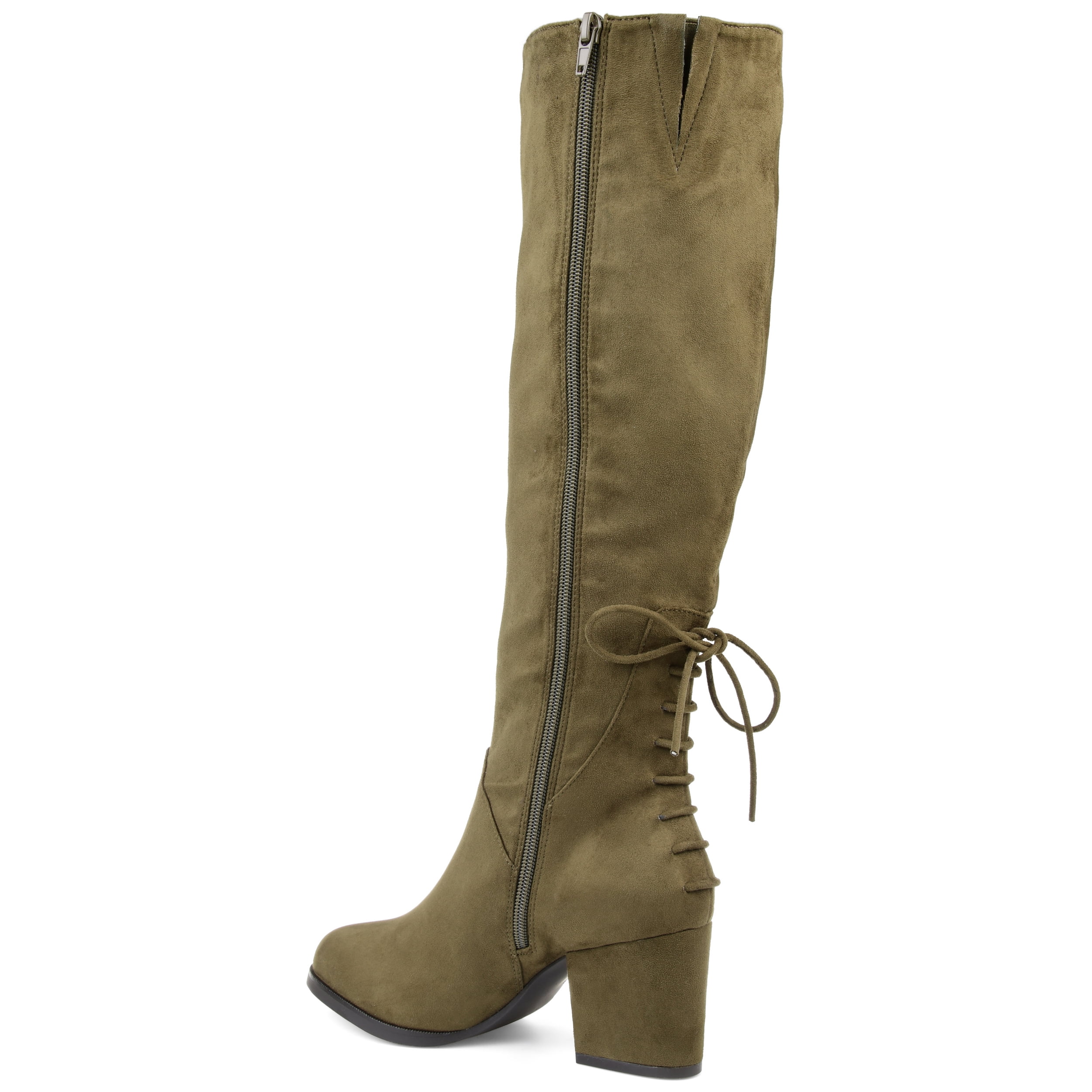 Journee Womens Leeda Block Heel Knee High Boots