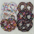 thumbnail image 2 of Tasteful Thoughts Chocolate Covered Pretzels, Milk, Drizzled with Chocolate Only, Pack of 5, 2 of 2