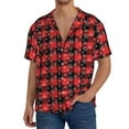 thumbnail image 1 of Fotbe Christmas With Snowflakes Camisa Estampada de Manga Corta para Hombre, Casual de Verano, Estilo Playero, Sin Arrugas-3X-Large, 1 of 5