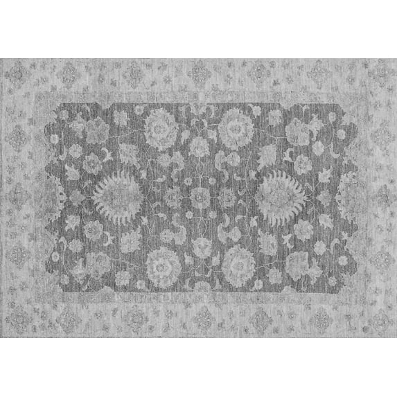 Ahgly Company Indoor Rectangle Abstract Gray Modern Area Rugs, 2' x 3'