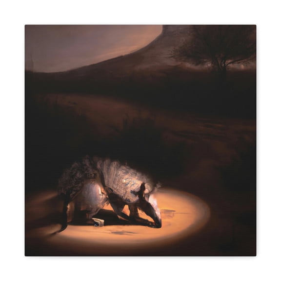 Armadillo in Landscape - Canvas