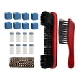 thumbnail image 2 of jinwen Rail Brush Set Table,Pool Cue Tip Cleaning Tools,Cue Chalk,Shaft Cleaning Cloth, Red, 2 of 9
