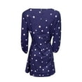 thumbnail image 5 of Pompotops Femmes Casual Manches Longues à Manches Longues Imprimé Col Rond Pull Tirer Robe de Soirée, 5 of 5