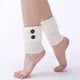 thumbnail image 5 of 3 pares de calcetines cortos tejidos a crochet para mujer, calentadores de piernas y rodillas cortos con botones retorcidos para otoño e invierno, 5 of 5