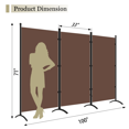 thumbnail image 5 of Room Divider Portable Room Dividers and Folding Privacy Screens, 88'' W Fabric Divider for Room Separation, 3 Panel Partition Room Dividers Freestanding Wall Divider Screen for Dorm Studio Office., 5 of 5