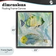 thumbnail image 4 of Stupell Industries Tropical Sweet Fish Duo Blue Green Black Floating Frame Canvas Art, 25 x 25, by Lorenzo Collective, 4 of 8