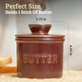 thumbnail image 5 of PriorityChef French Butter Crock for Counter With Water Line, Ceramic Butter Keeper, Kiln, 5 of 6
