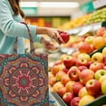 thumbnail image 3 of Abstract Zen Mandala Fabric Tote Bag - Eco-Friendly Washable Shopping Bag for Urban Commuters, 3 of 6