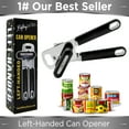 thumbnail image 3 of Lefty’s Left Handed Can Opener - Premium Design Black Heavy duty Stainless Steel - Easy To Turn Sharp Blade - Smooth Edge - Great Gift for Left-Handed People, Adults, Men and Women, 3 of 9
