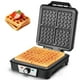 thumbnail image 1 of Aigostar Wafflera Eléctrica 1200W, Placa Grande de 4 Porciones, Temperatura Ajustable, Doble Luz Indicadora, Placa Antiadherente, Color Negro, 1 of 7