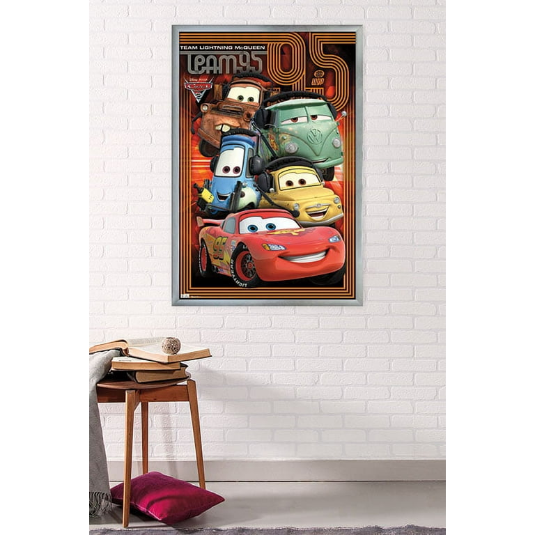 Disney Pixar Cars 2 - Group Wall Poster, 22.375 x 34, Framed 