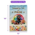 thumbnail image 5 of Wagging Tail Rottweiler Celebrates Rainbow Pride Month LGBT LGBTQ+ Garden Flag 12x18in Double Sided Rottie Dog Lover Gifts Idea Outdoor Decor - 01003, 5 of 5