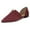 Dark Red, variant on YDN Women Classic Pointed Closed Toe D'Orsay Ballet Flats V Cut Chunky Low Heels Slip On Office Dress Loafer Casual Shoes Size 7 Nude