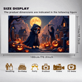 thumbnail image 5 of Spooky Design Halloween Banner Skeleton Pumpkin Decoration Haunted Graveyard Scene for Halloween Party Outdoor Indoor, 5 of 9