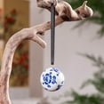 thumbnail image 4 of RBCKVXZ Ceramics Christmas Balls Ornaments, 1.97"/50mm Blue And White Christmas Pandent for Christmas Tree, Christmas Gift for Xmas Holiday, 4 of 6