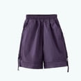 thumbnail image 4 of AINIYS Boys Cargo Shorts Multi Pocket Design Sturdy with Elastic Waist Closure for Hiking and Camping Trips Purple 5-6 Years, 4 of 9