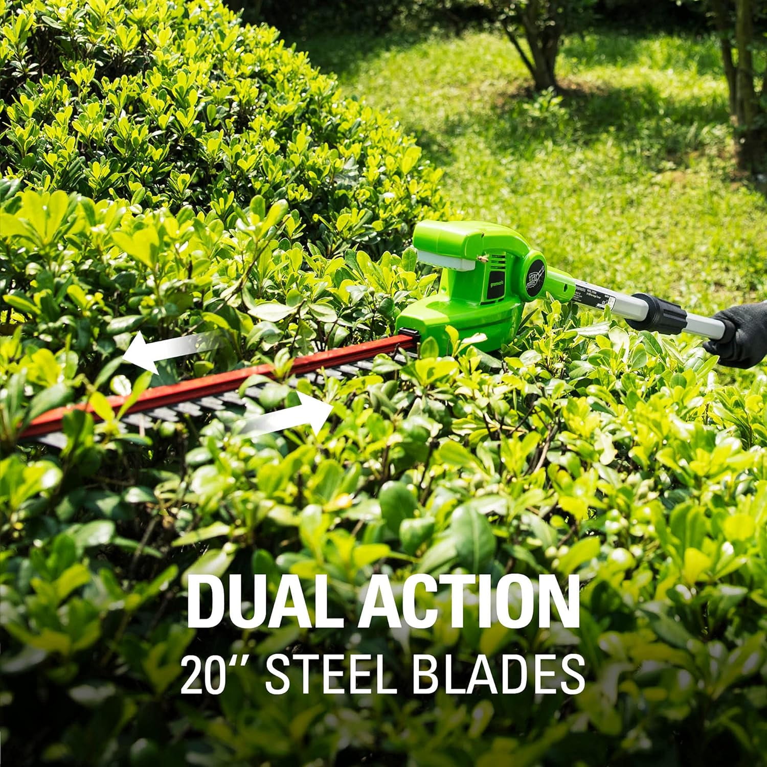 Greenworks 40V 20" Battery Powered Hedge Trimmer + (1) 2.0 Ah Battery & Charger 2300402