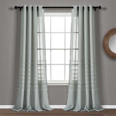 Empire Home Fashion 2-Piece Sheer Grommet Curtain Panels – 54" X 95" Solid White