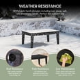 thumbnail image 4 of WestinTrends Malibu Low Outdoor HDPE Patio Rectangle Coffee Table, Black, 4 of 11
