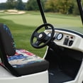 thumbnail image 3 of Uorisanigo Golf Cart Seat Cover Horse American Flag Backrest and Seat Covers 2 Pieces Set - Breathable Polyester, Universal Fit for Club Car 2-Passenger Carts, 3 of 7