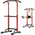 thumbnail image 4 of XiHuaZhaoChen Power Tower Pull Up Dip Station Multi-Function Fitness Equipment for Strength Training Adjustable Height Dip Stand for Home Gym.Red, 4 of 10