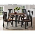 thumbnail image 2 of Benzara BM171535 Rubber Wood Dining Chair With Slatted Back, Set Of 2, Brown And Black, 2 of 2