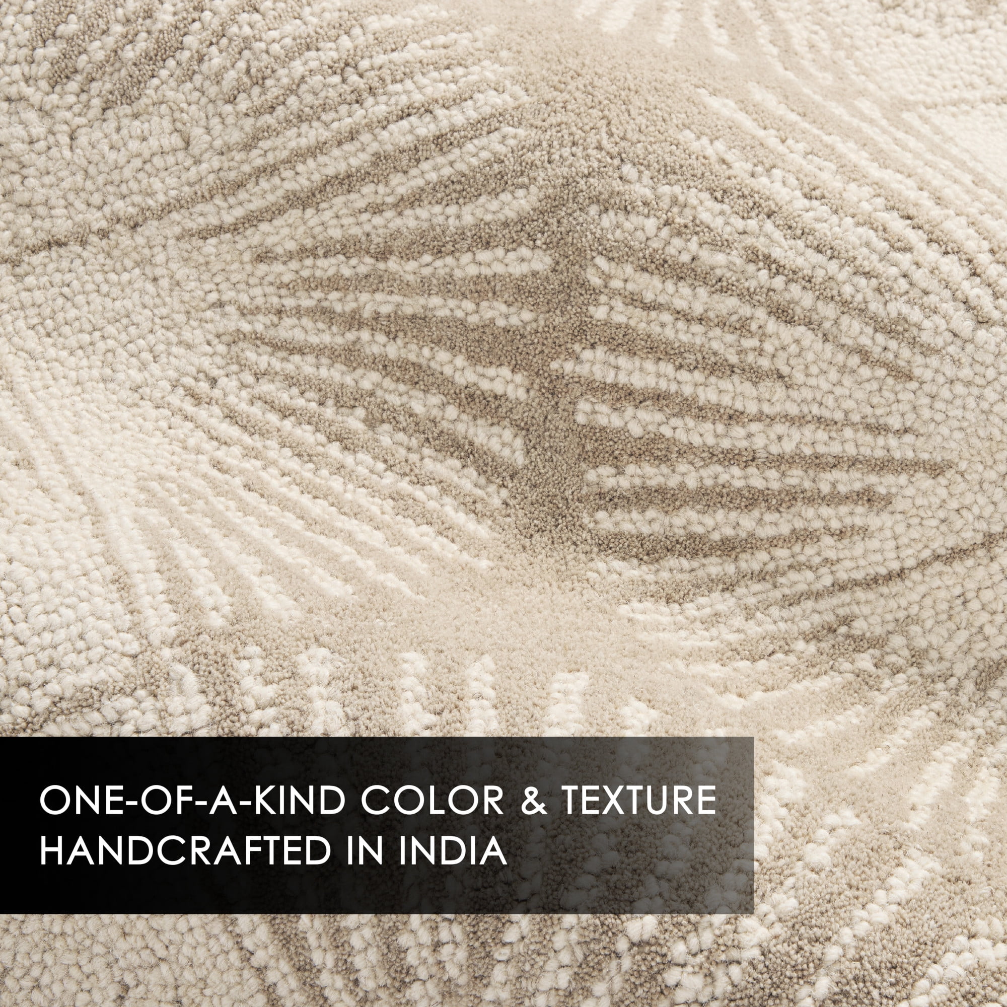 NICOLE MILLER NEW YORK Kendall Slinky Geo Handcrafted Area Rug, 100% Wool Rug, Taupe, 6'x9'