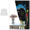 thumbnail image 6 of Gamer Blackout Curtains, Fun Colorful Graffiti Art Gamepad Neon Controller Print Rod Pocket Window Treatments Drapes for Boys Girls Teens Bedroom Living Room Playroom Decor 42x54in, 6 of 8