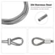 thumbnail image 4 of Kit de cable de alambre Uxcell 1/16", cable de acero inoxidable recubierto de PVC, 33 pies, 4 of 4
