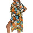 thumbnail image 5 of HELLHERO Colorful Bikini Coverups Breathable Polyester Casual Bathing Suit Cover Up, 5 of 6