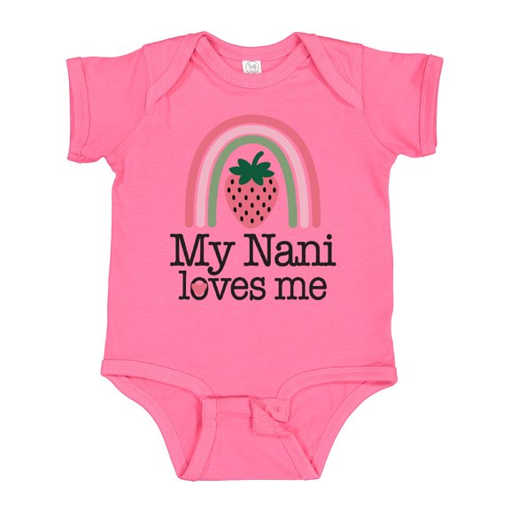 Inktastic My Nani Loves Me Girls Rainbow Girls Baby Bodysuit