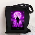 thumbnail image 5 of Bolso de mano de Anime japonés, bolsa de hombro de gran capacidad, reutilizable, Satoru Gojo, Jujutsu Kaisen, color negro, 5 of 5