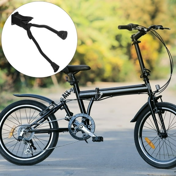 LEORX 1Pack Bicycle Support with Double Leg Alloy Black Kickstand for Bikers