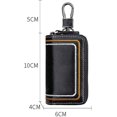 thumbnail image 6 of SUGUANGHUI Genuine Leather Car Key Fob Case Holder for Men and Women, Double Zipper Key Case Bag, with Embroidery Thread, 6 of 7
