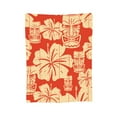 thumbnail image 2 of LNWH Orange Hawaiian Print Art Pattern Throw Blanket, Fluffy Soft Cozy Bed Flange Plush Blankets, 40"x30", 2 of 8