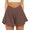 Brown, variant on Fengqque Womens Tennis Shorts Crossover High Waisted Athletic Shorts Golf Skorts Flowy Running Workout Shorts Brown XL(XL)