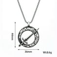 thumbnail image 6 of K-KED Mens Stainless Steel Circle Sword Pendant Necklace-default, 6 of 6