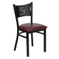 thumbnail image 2 of Flash Furniture HERCULES Series Black Coffee Back Metal Restaurant Chair - Burgundy Vinyl Seat, 2 of 8