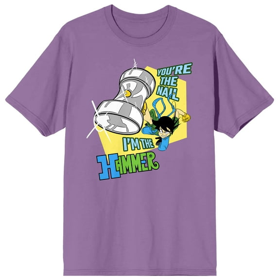 Hammer You're The Nail I'm The Hammer Crew Neck Short Sleeve Lavender Men's T-shirt-XL
