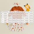 thumbnail image 4 of Linfrsh Fall Outfits for Toddler Girls Halloween Toddler Baby Girl Outfit Fall Clothes Ruffle Long Sleeve Sweatshirt Pullover Tops and Elastic Waist Bell Bottom Pants Set, 4 of 9