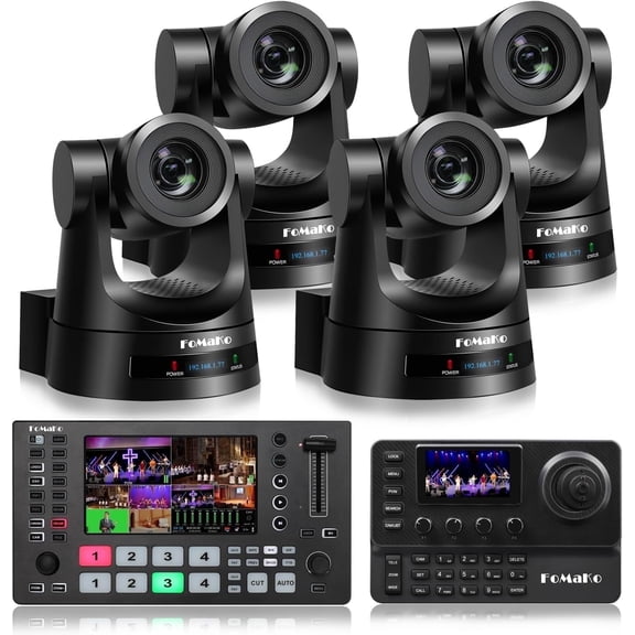FoMaKo 20x ptz camera Bundle black(FMK20SDI X4 M3 KC606)