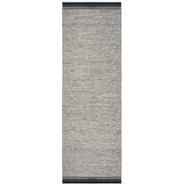 SAFAVIEH Montauk Justin Solid Braided Cotton Runner Rug, Grey, 2'3" x 7'