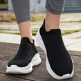 thumbnail image 7 of Domzle Womens Mens Slip on Walking Shoes Comfort Lightweight Casual Sneakers Non-Slip Breathable Work Shoes Mesh Sport Casual Fashion Running Sneakers White, 7 of 7