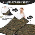 thumbnail image 3 of Camo and Branch Green Pattern Teens Toddler Nap Mat with Pillow, Sleeping Mat Bag for Preschool Daycare 59"x22", 3 of 6