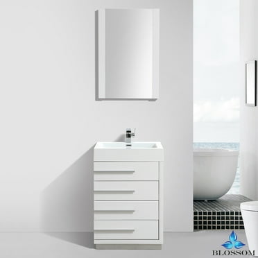 Barcelona 30" w/ Mirror (Glossy White)