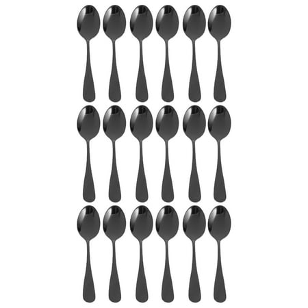 

Black Teaspoons Teaspoons Mini Stainless Steel Cake Spoons Scoop for Ice Cream Small Teaspoons for Dessert 18