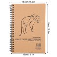 thumbnail image 2 of 4Pcs Kraft Paper Sketchbook Retro Sketch Pad HandPainted Thick Art Drawing Coil Notebook, 2 of 4