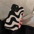 thumbnail image 4 of Funda de teléfono a prueba de golpes con diseño de rayas de cebra en blanco y negro para iPhone 14, 11, 12, 13, 15, 16 Pro Max, 14, 15 Plus, X, XS Max, XR, 4 of 5