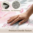 thumbnail image 6 of ODIKA 4'x6' Pink Gray Floral Watercolor Elegance Washable Area Rug Charming Botanical Print with Soft Petals for Bedroom, Reading Nook, Pet Friendly & Non-Shedding, 6 of 7